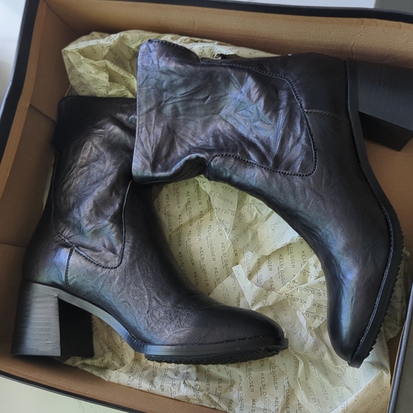 🆕 Kelsi dagger brooklyn Island Black Leather Bootie 6.5 - Picture 5 of 8